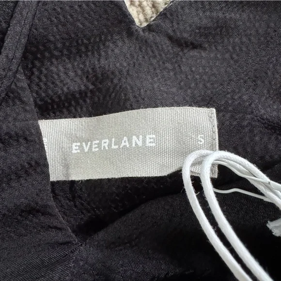 Everlane desss long black silky satin v neck maxi midi slip dress small new - Picture 3 of 15